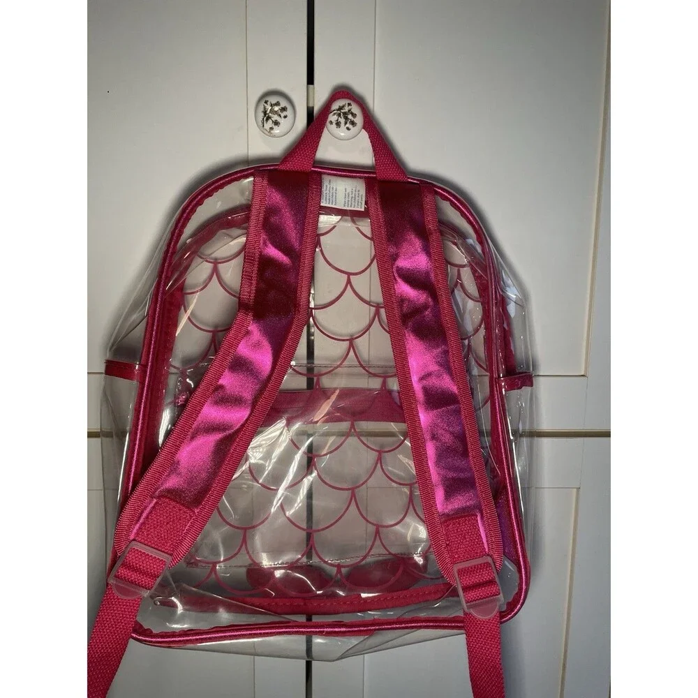 Stephen Joseph Clear Mermaid Backpack Girls School Book Bag Stadium Shinny NEW